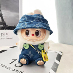 Yellow Phone Bag + White Tee + Blue Designer Cap + Blue Designer Overalls