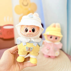 Yellow Rain Boots + Sunny Butterfly Overalls Set