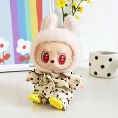 Yellow Shark Shoes + Milk Tea Puppy Pajama Set